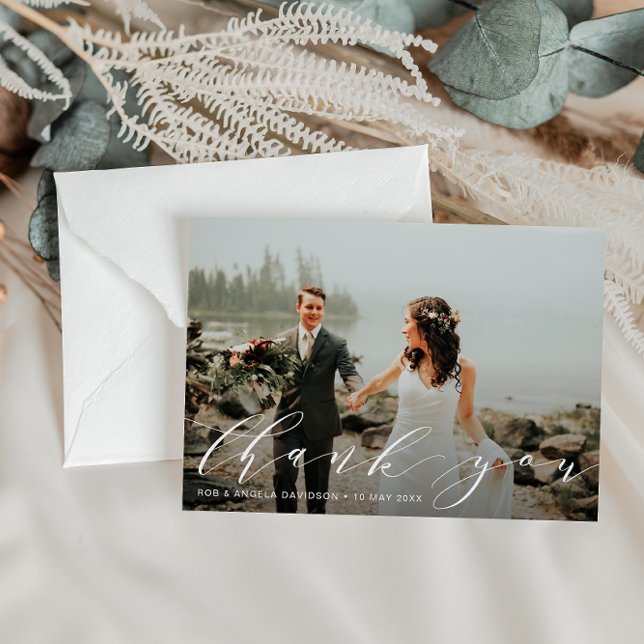 elegantes schönes Drehbuch danke Foto (Von Creator hochgeladen)