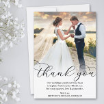 Elegantes schönes kalligrafisches Hochzeitssemble- Dankeskarte<br><div class="desc">Elegantes schönes kalligraphisches Hochzeitsstichtest Foto Dankeschön Karte</div>