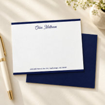 Elegantes Schrift-Marineblau-Schreibwarengrenze