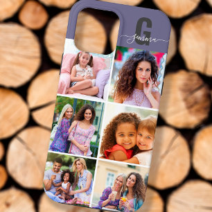 Elegantes Schriftmonogramm 6 Foto Lila Case-Mate iPhone Hülle