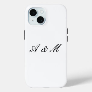 Elegantes Schriftmonogramm-Paar personalisierte Hü Case-Mate iPhone Hülle