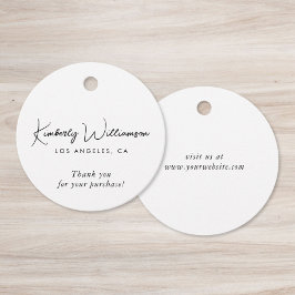 Elegantes Schriftzug Geschäft Dankeschön-Geschenk- Geschenkanhänger