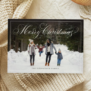 Elegantes Schriftzug Weihnachten Ein Foto Familie