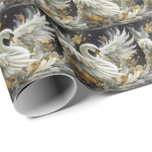 Elegantes Schwan-Geschenkpapier Geschenkpapier