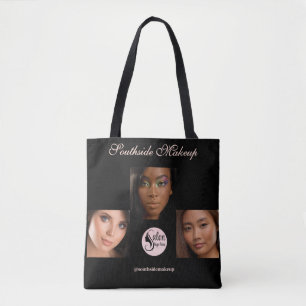 Elegantes Schwarz 3 Foto Quadratisches Makeup-Gesc