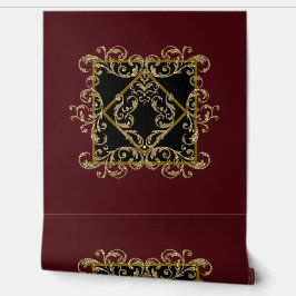 Elegantes Schwarz-Bordeaux-Tapete Tapete