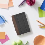 Elegantes schwarz-braunes Leder iPad Mini Hülle<br><div class="desc">Eleganter Vintager Lederdruck in Schwarz und Braun mit individualisierbaren und optionalen Monogrammen.</div>