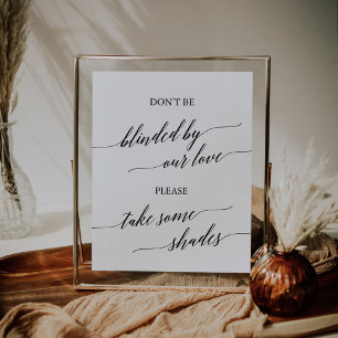 Elegantes Schwarz Calligraphy Geblendet Durch Unse Poster