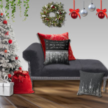 Elegantes Schwarz Glänzend Silber Frohe Weihnachte