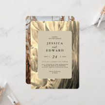 Elegantes Schwarz-Gold-Foliage-Foto Hochzeit