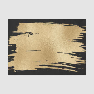 Elegantes Schwarz-Gold-Gewebe Seidenpapier