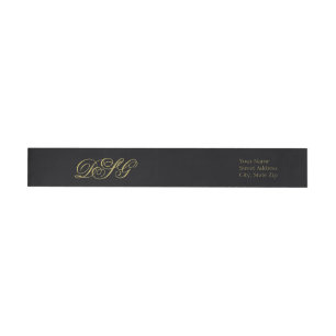 Elegantes Schwarz-Gold Monogramm