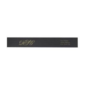 Elegantes Schwarz-Gold Monogramm