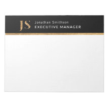 Elegantes Schwarz-Gold-Personalisiertes Monogramm