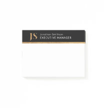 Elegantes Schwarz-Gold-Personalisiertes Monogramm