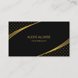 Elegantes Schwarz & Golden Visitenkarte
