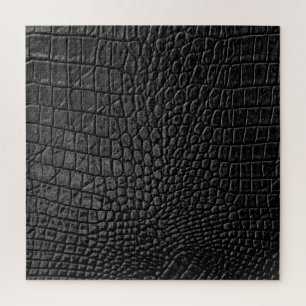 Elegantes Schwarz: Ledereleganz Puzzle