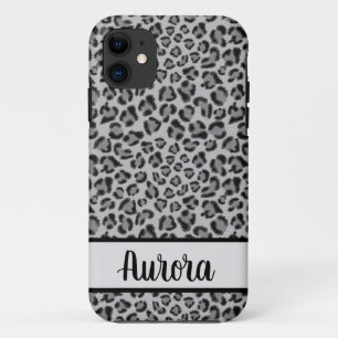 Elegantes Schwarz-Leopard-Geparden Case-Mate iPhone Hülle