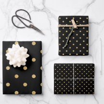 Elegantes Schwarz mit goldenen Tupfen