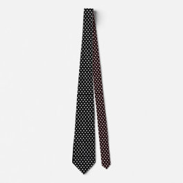 Elegantes Schwarz mit White Polka Dots Neck Tie Krawatte