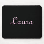 Elegantes Schwarz-Rosa-Mousepad Mousepad<br><div class="desc">Ich benutze jeden Tag eine abnehmbare Maus mit meinem Laptop aus verschiedenen Gründen. Ein Mauskissen ist mir also immer noch wichtig. Dies ist ein einfaches, aber elegantes Mauspad, dessen Schönheit in den Farben und dem Stil der Buchstaben zu finden ist. Genießen Sie. Personalisierbar. Von Sharon Lee Hudson.</div>