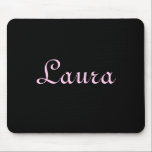 Elegantes Schwarz-Rosa-Mousepad Mousepad<br><div class="desc">Ich benutze jeden Tag eine abnehmbare Maus mit meinem Laptop aus verschiedenen Gründen. Ein Mauskissen ist mir also immer noch wichtig. Dies ist ein einfaches, aber elegantes Mauspad, dessen Schönheit in den Farben und dem Stil der Buchstaben zu finden ist. Genießen Sie. Personalisierbar. Von Sharon Lee Hudson.</div>