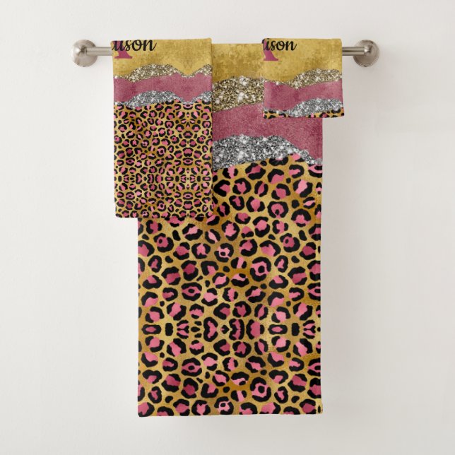 Elegantes Schwarz-Rose-Papiergliterei Badhandtuch Set (Insitu)