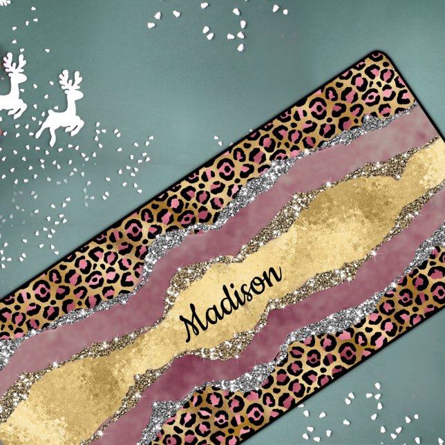 Elegantes Schwarz-Rose-Papiergliterei Schreibtischunterlage (Von Creator hochgeladen)