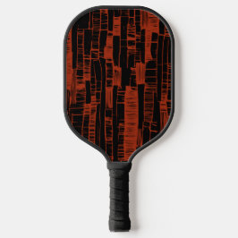 Elegantes Schwarz-Rot abstrakt modern  Pickleball Schläger