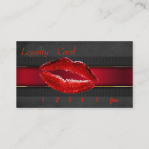 Elegantes Schwarz, Rote Lippen, Treuekarte