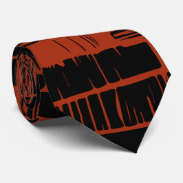 Elegantes schwarz-rotes abstraktes Muster Krawatte
