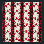 Elegantes Schwarz Rotes Weiß Streifen Carnation Halstuch<br><div class="desc">Schönes und grafisches Muster der farbigen Nelken. Dieses elegante Kunstwerk wurde aus einer alten fotografischen Postkarte gemacht und wurde digital sorgfältig bearbeitet,  um seine Schönheit zu erhöhen. Entdecken Sie andere schöne Blumenzubehör in meinem Shop BLUME POWER!</div>