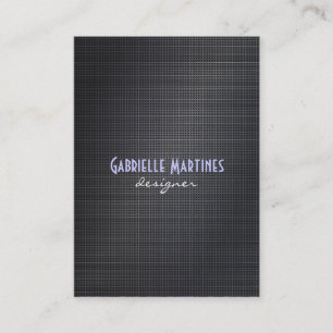 Elegantes Schwarz-Stickerei-Textur-Design Visitenkarte