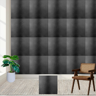 Elegantes Schwarz Textured Modern Matte Glossy Fliese