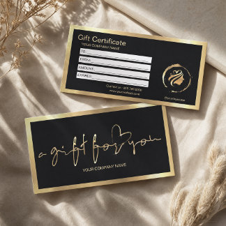 Elegantes Schwarz- und Faux-Goldfolien-Geschenkgut