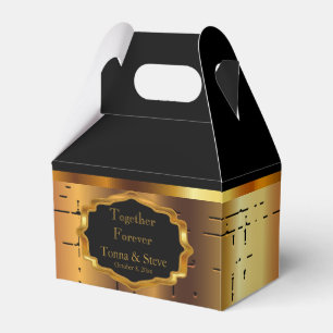 Elegantes Schwarz und Gold Geschenkschachtel