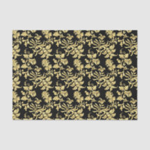 Elegantes Schwarz- und Gold-gotisches Blumenmuster