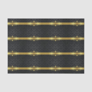 Elegantes Schwarz und Gold Seidenpapier
