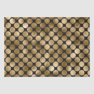 Elegantes Schwarz- und Goldfolie-Punkte-Muster Seidenpapier