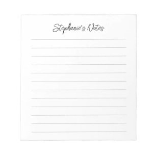 Elegantes Schwarz- und Grau-Schrift Notizbuch pers Notizblock