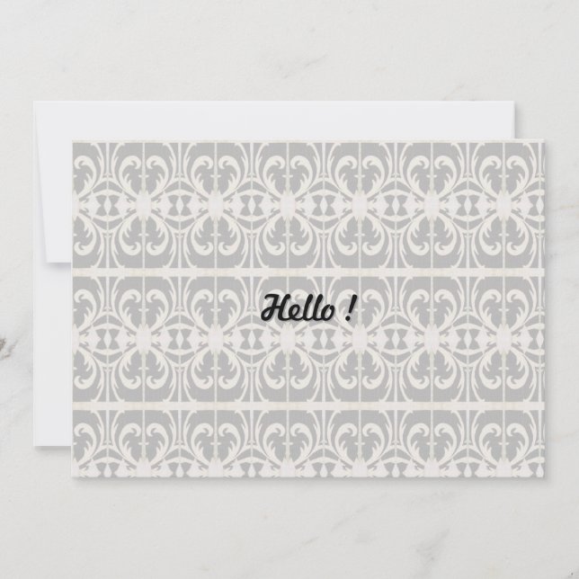 Elegantes Schwarz und Weiß Einladung (Vorderseite)