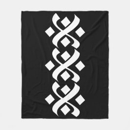 Elegantes Schwarz und Weiß geblüht Fleecedecke