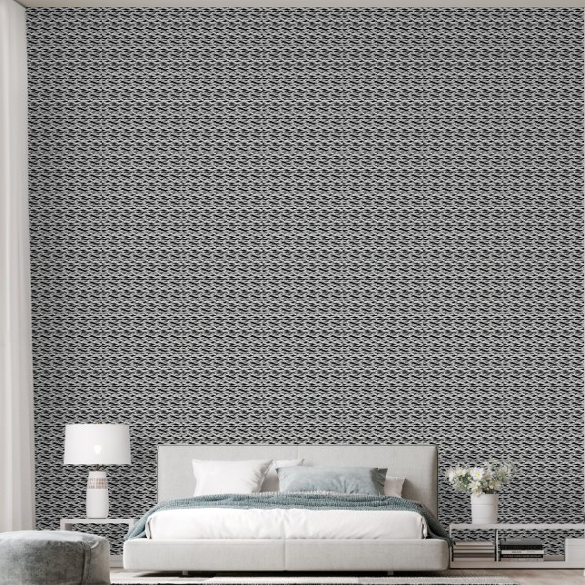 Elegantes Schwarz und Weiß Tapete (Schlafzimmer)
