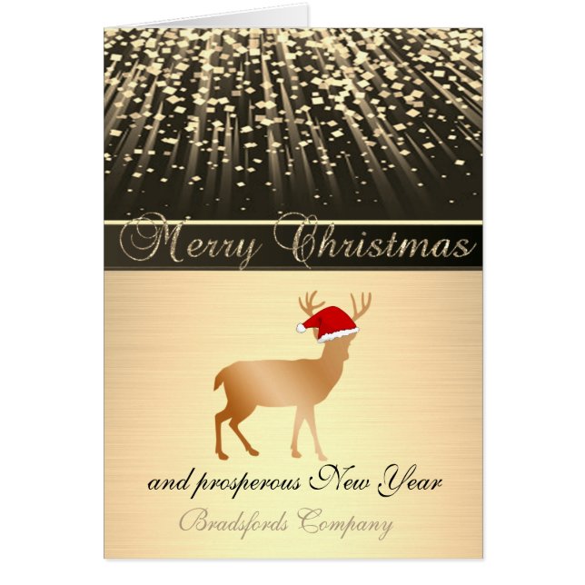 Elegantes Schwarz, Weihnachts-Hirsch-Weihnachtsman (Vorne)