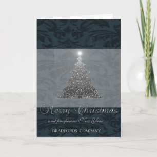 Elegantes Schwarz, Weihnachtsbaum, Unternehmen Feiertagskarte
