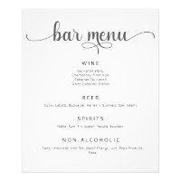 Elegantes Schwarz-Weiß-Bar-Poster