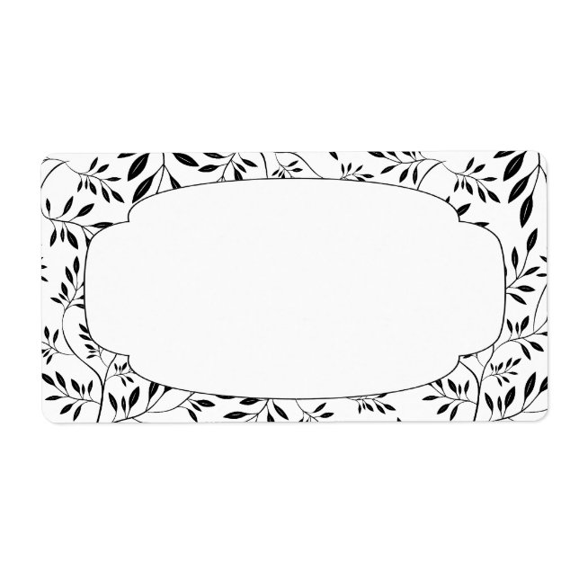 Elegantes Schwarz-Weiß-Blätter (Vorne)