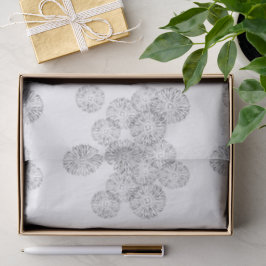 Elegantes Schwarz-Weiß-Boho-Chic-Gänseblümchen-Mus Seidenpapier