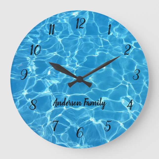 Elegantes Schwarz-Weiß-Foto Große Wanduhr (Vorderseite)