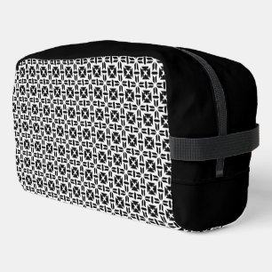 Elegantes Schwarz-Weiß-Geometrie-Muster Waschbeutel
